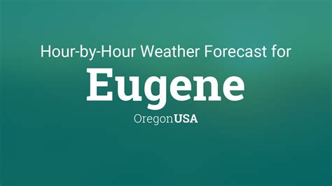 Be prepared with the most accurate 10-day forecast for Eugene, OR, United States with highs, lows, chance of precipitation from The Weather Channel and Weather.com 